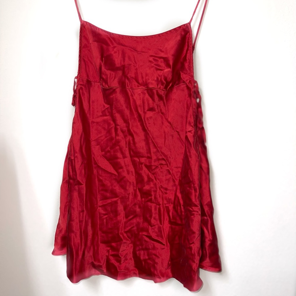 Victoria secret red slip dress